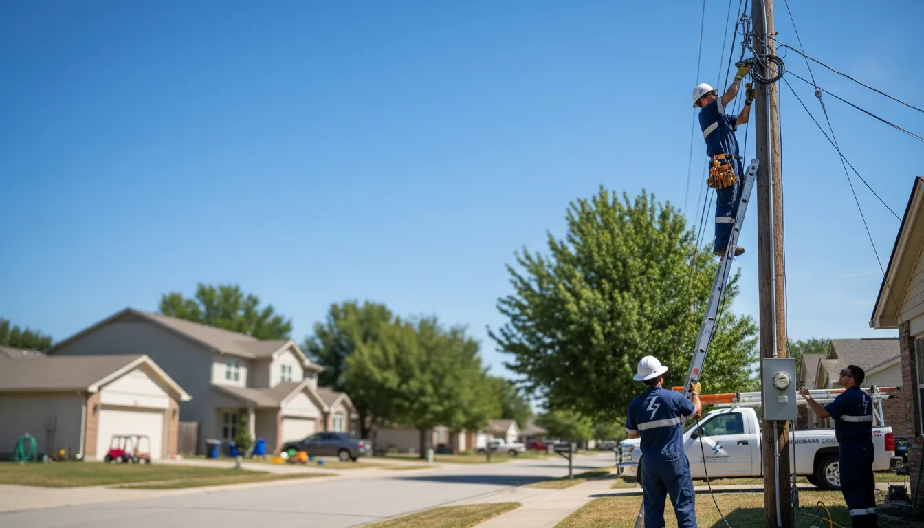 Residential electrician providing installation services in Bailey, TX